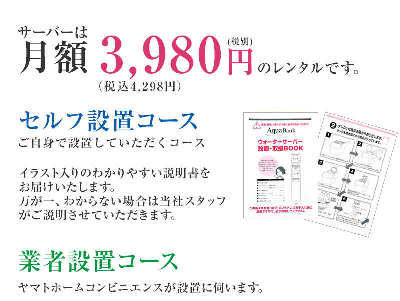 サーバーは月額3,980円のレンタルです。